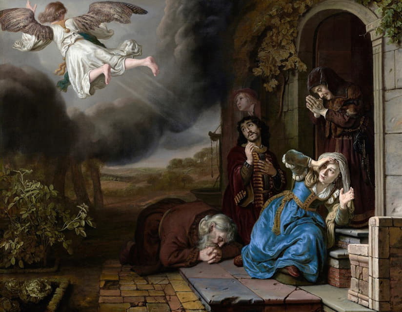 Jan Victors - The Angel Taking Leave of Tobit and His Family