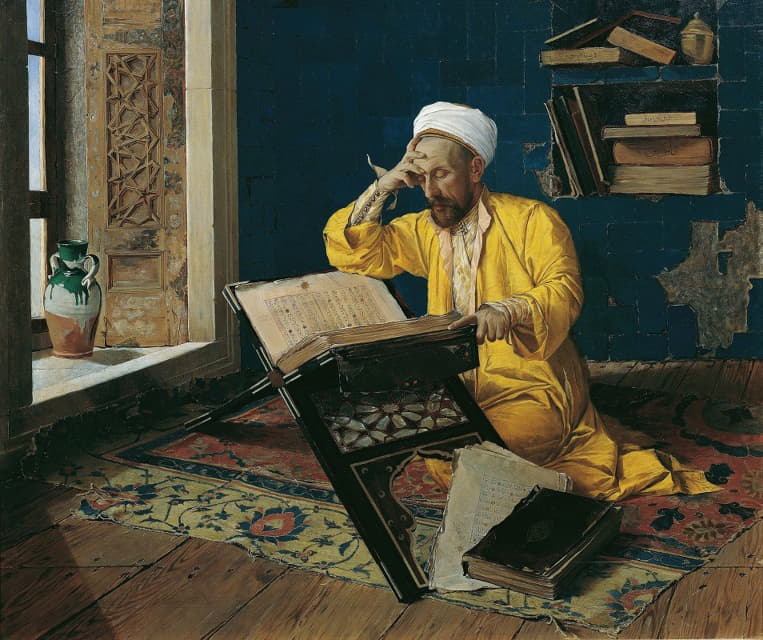 Osman Hamdi Bey - Islamic theologian with Quran