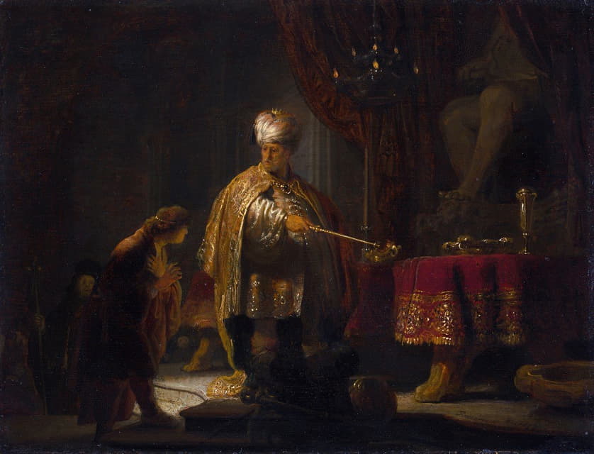 Rembrandt van Rijn - Daniel and Cyrus Before the Idol Bel