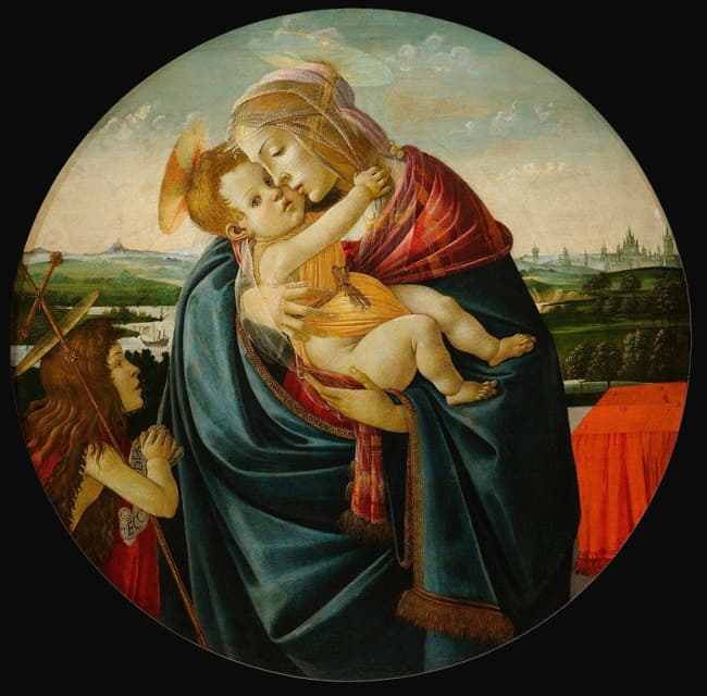 Sandro Botticelli - Virgin and Child With Saint John The Baptist