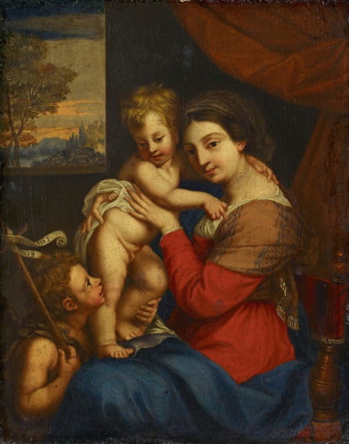 Carlo Cignani - Virgin With Child And With Saint John The Baptist As Child