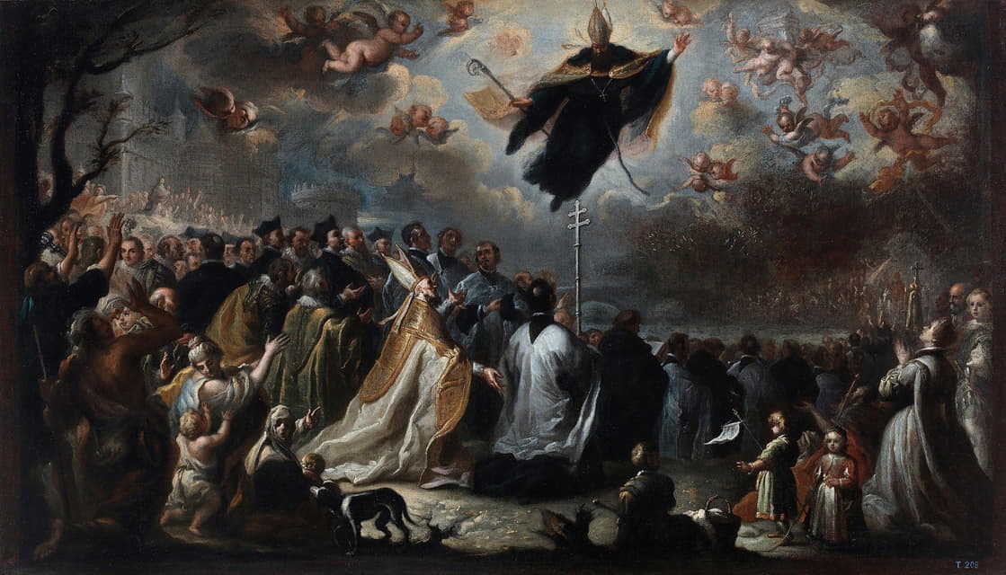 Miguel Jacinto Menéndez - St. Augustine Appears And Puts An End To The Plague Of The Locusts