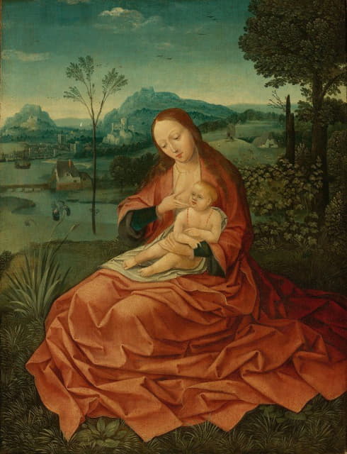 Circle Of Bernard Van Orley - Virgin And Child In A Landscape
