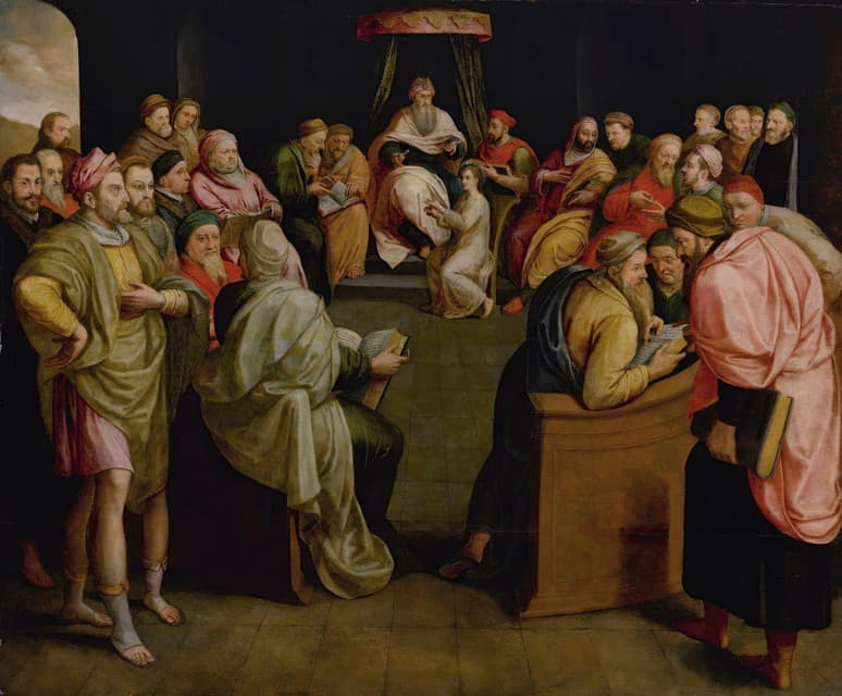 Frans Pourbus The Elder - Christ Among The Doctors