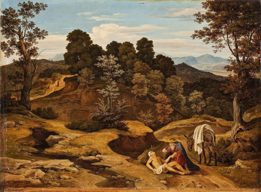 Heinrich Reinhold - Landscape, With The Good Samaritan