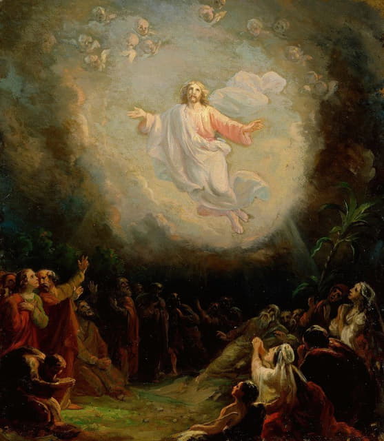 Robert Wilhelm Ekman - Ascension Of Christ, Sketch On The Altarpiece Of Lemland