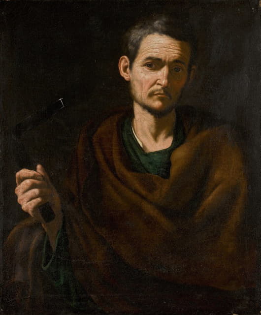 Jusepe de Ribera - Saint Philip, Half-Length, Holding A Crucifix
