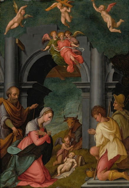 Tommaso d'Antonio Manzuoli - The Adoration Of The Shepherds