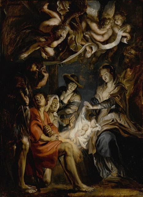 Workshop of Peter Paul Rubens - The Adoration Of The Shepherds