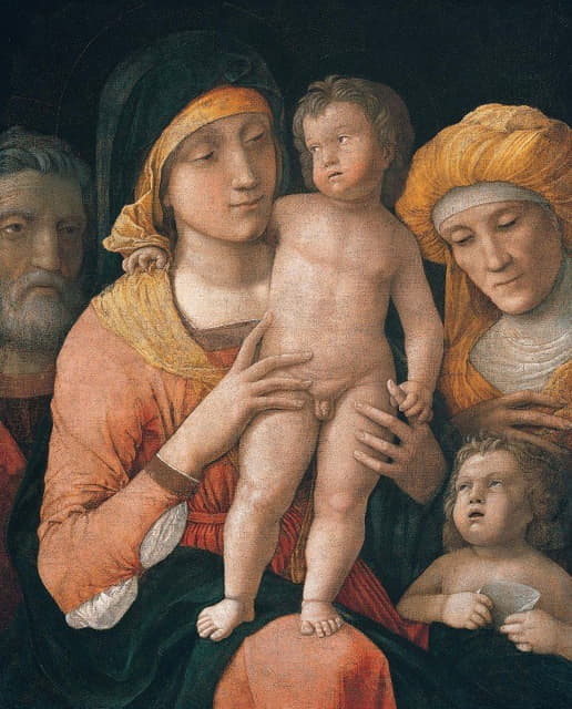 Andrea Mantegna - The Madonna And Child With Saints Joseph, Elizabeth, And John The Baptist