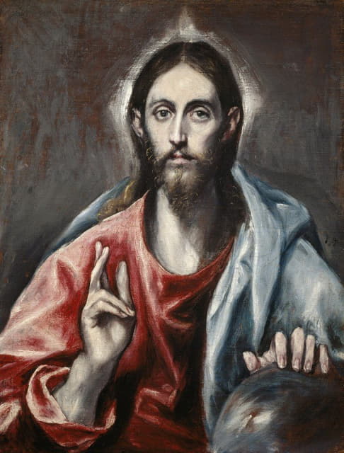 El Greco (Domenikos Theotokopoulos) - Christ Blessing (‘the Saviour Of The World’)