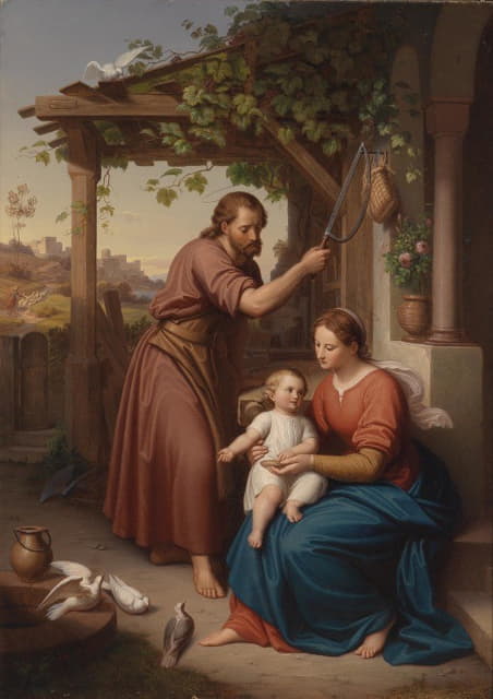 Julius Frank - Mary and Joseph with the baby Jesus
