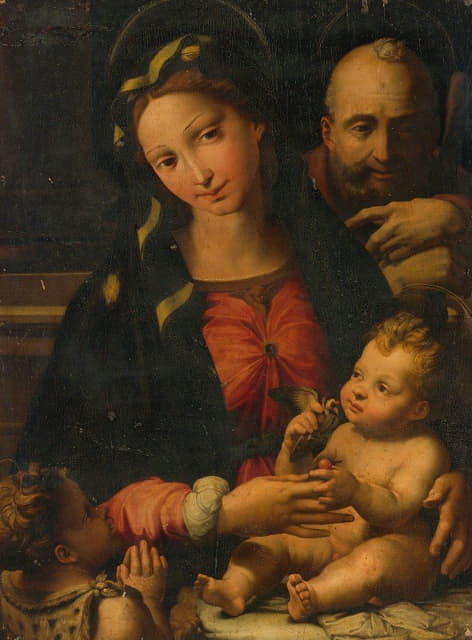 Pietro Buonaccorsi - The Holy Family With The Infant Saint John The Baptist