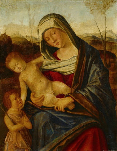圣母带着孩子和婴儿圣约翰施洗者