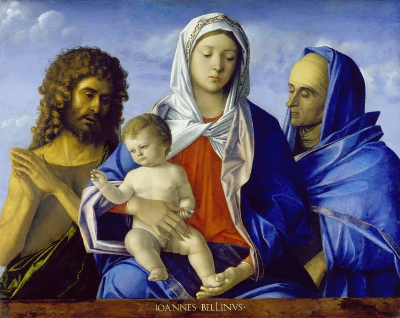 Workshop of Giovanni Bellini - Madonna and Child with Saints John the Baptist and Elizabeth
