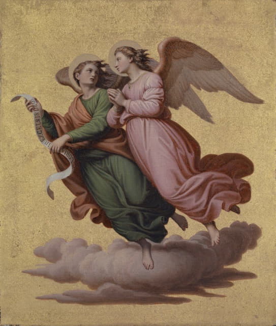 Johann Von Schraudolph - Two Angels Floating