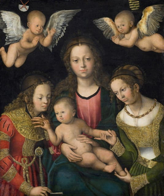 圣母玛利亚和圣徒凯瑟琳和芭芭拉的孩子