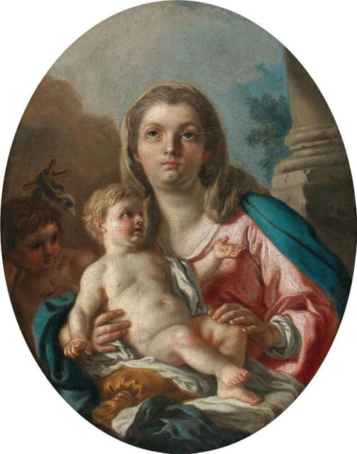 Francesco de Mura - Madonna and Child with the Infant Saint John the Baptist