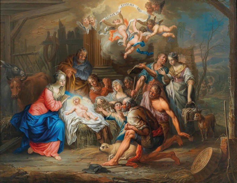 Franz Christoph Janneck - The Adoration of the Shepherds
