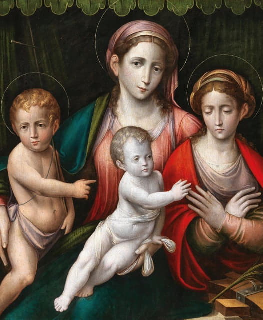 Giulio Francia and Workshop - The Madonna and Child with the Infant Saint John the Baptist and Saint Catherine of Alexandria