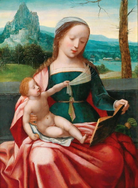 Master of the Female Half-Lengths - The Virgin and Child in a landscape