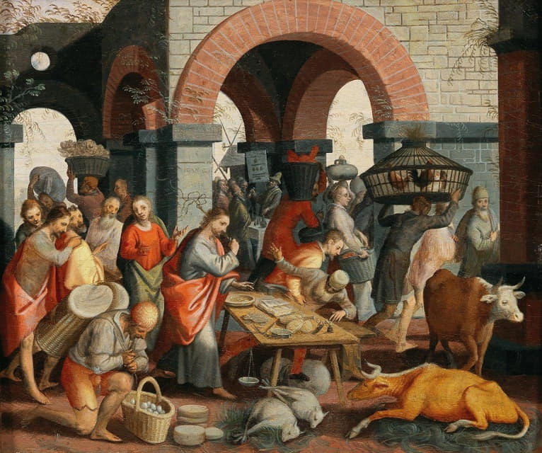 Pieter Aertsen - Christ Driving the Money-Changers from the Temple (Matthew 21; 12–13)