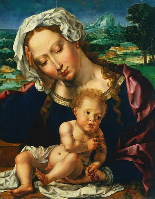 Jan Gossaert - Virgin and Child in a Landscape