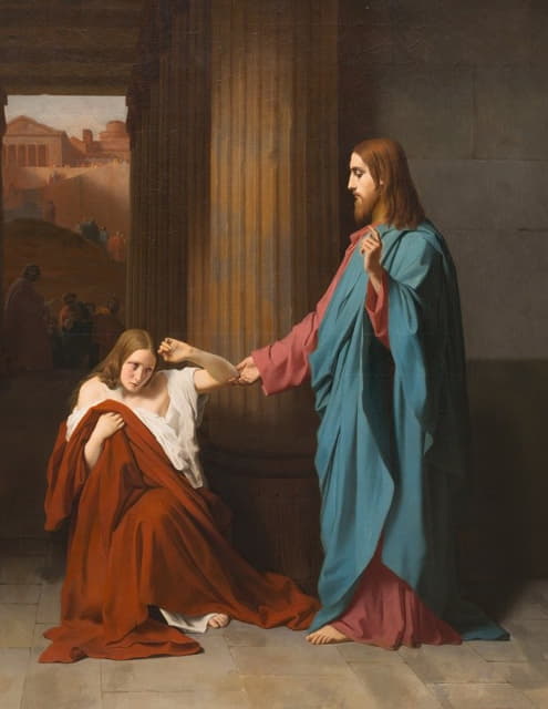 Émile Signol - Christ and the Woman Taken in Adultery