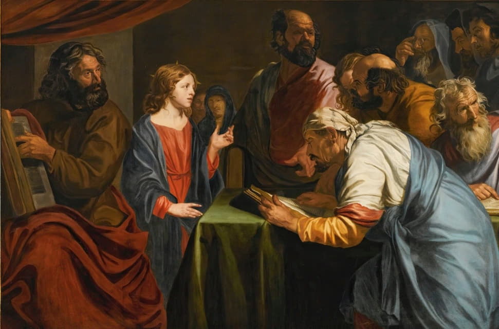Flemish School - Christ Amongst The Pharisees