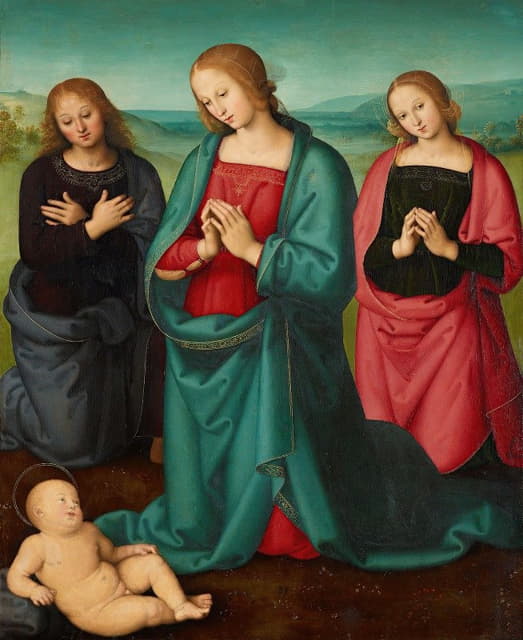 Pietro Perugino - Virgin and Saints Adoring the Christ Child