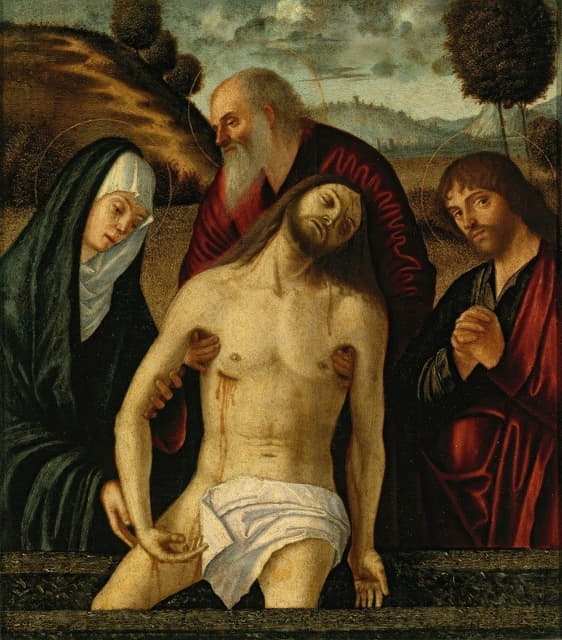 Vittore Carpaccio - The Lamentation, With The Madonna And Saints Joseph Of Arimathea And John The Evangelist