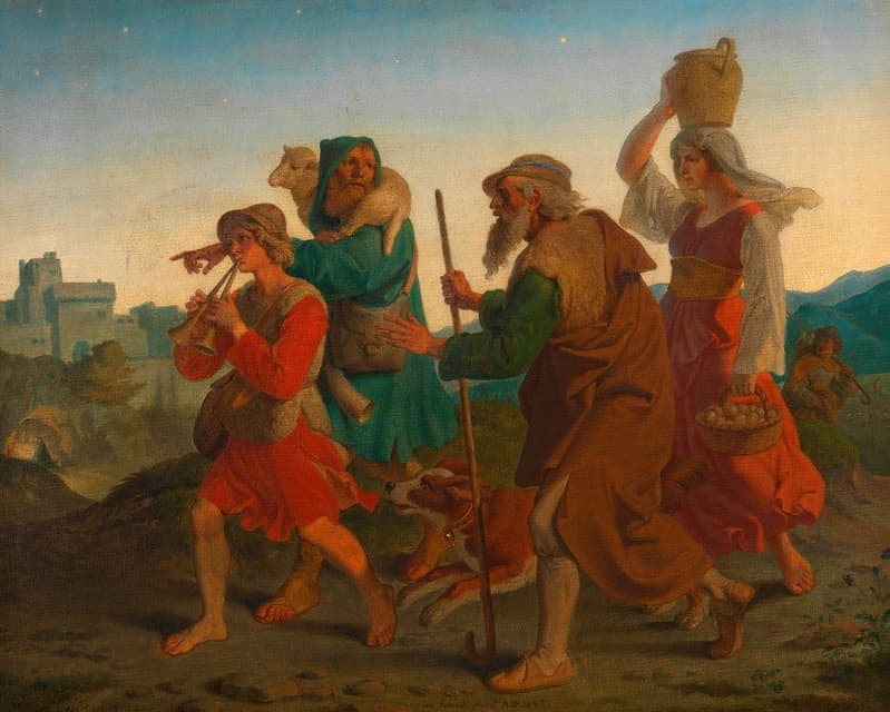 Joseph von Führich - Gang der Hirten zur Krippe