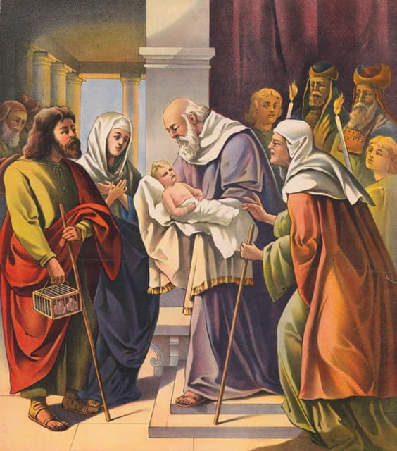 Stecher Litho. Co - The presentation of the child jesus in the temple