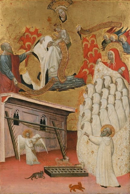 Antonio del Massaro da Viterbo - Santa Francesca Romana Clothed by the Virgin
