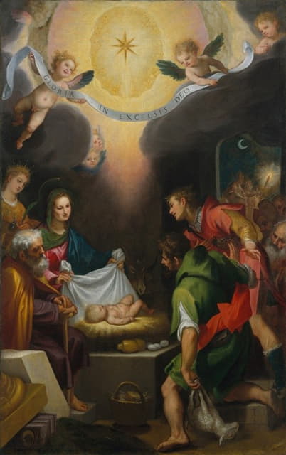 Cigoli (Ludovico Cardi) - The Adoration of the Shepherds with Saint Catherine of Alexandria