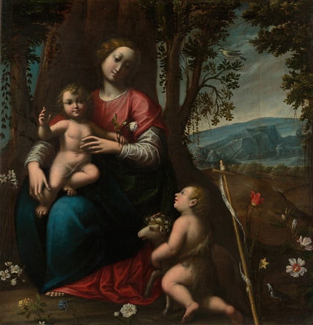 Orsola Maddalena Caccia - Madonna and Child with the Infant Saint John the Baptist