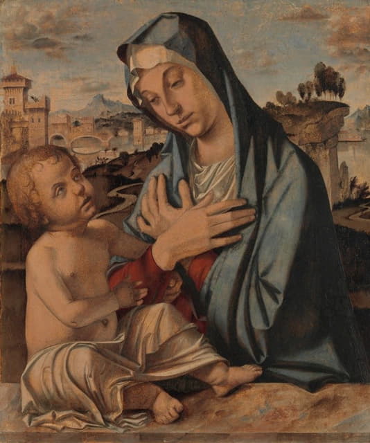 Bartolomeo Montagna - Madonna Adoring the Child