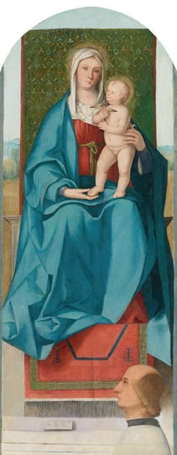 Boccaccio Boccaccino - The Madonna And Child Enthroned With A Donor