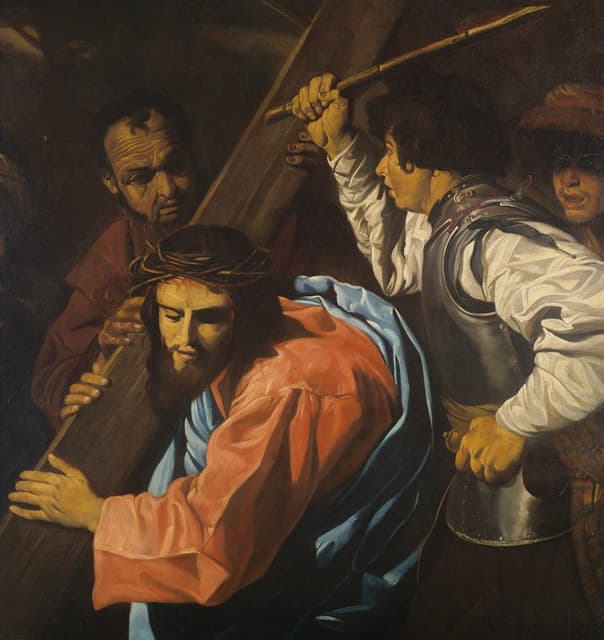 Follower of Matthias Stomer - Christ Being Led To Calvary