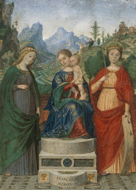 Francesco Morone - Virgin and Child Enthroned between Saints Cecilia and Catherine of Alexandria
