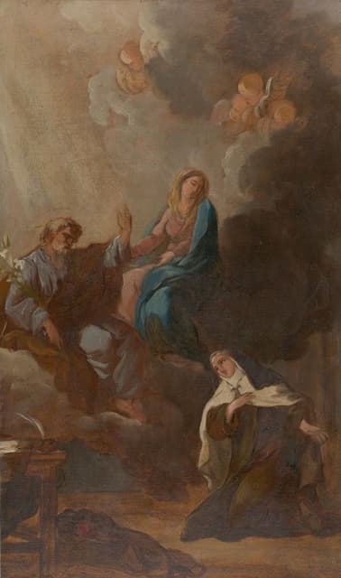 François-Guillaume Ménageot - The Virgin Placing St. Teresa of Avila Under the Protection of St. Joseph