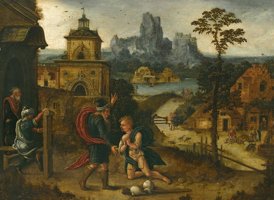 Lucas Gassel - A Landscape With The Return Of The Prodigal Son