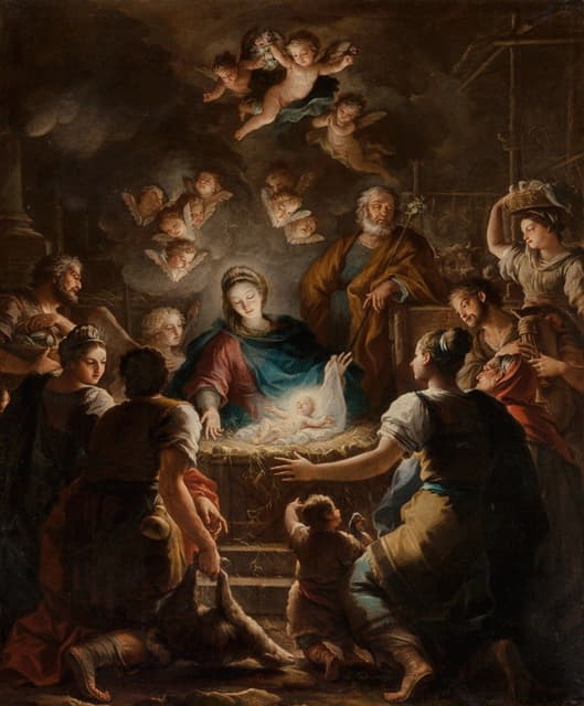 Circle of Paolo de' Matteis - The Adoration of the Shepherds