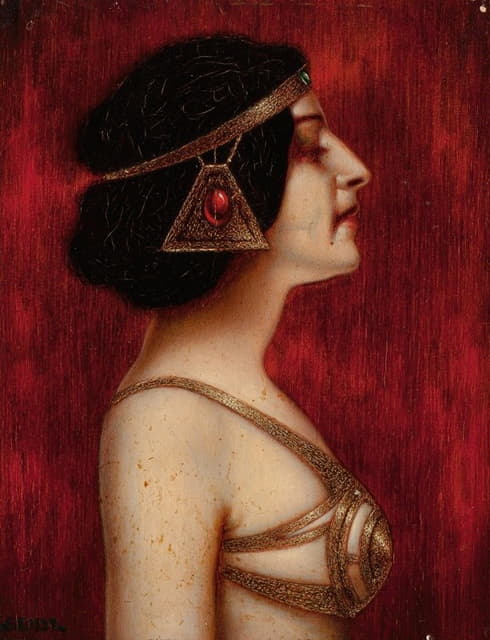 Ernst Seidl - Salome (Woman in Profile in Oriental Jugendstil Costume)