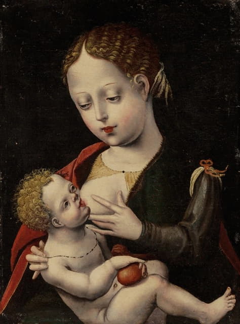 The Master of the Parrot - The Virgin Nursing the Christ Child