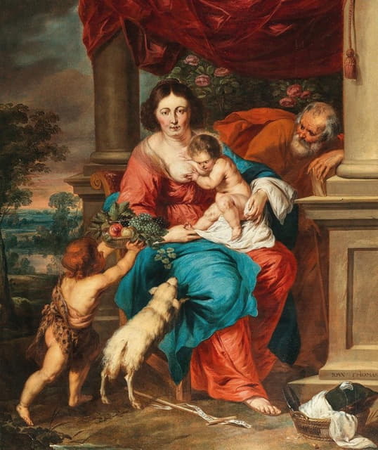 Workshop of Peter Paul Rubens - The Holy Family with the Infant Saint John the Baptist