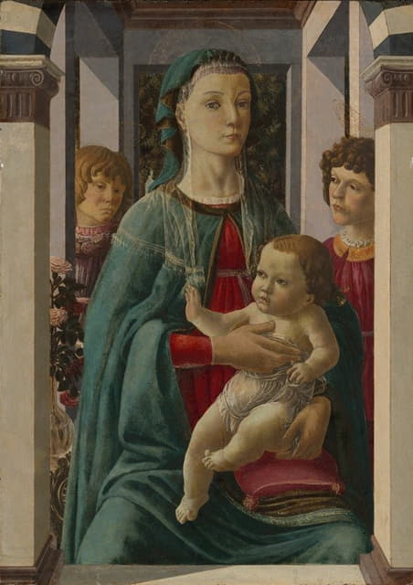 Francesco Botticini - Virgin and Child with Two Angels