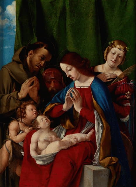 Lorenzo Lotto - Madonna and Child with the Saints John the Baptist, Francis of Assisi, Joseph and Catherine of Alexandria