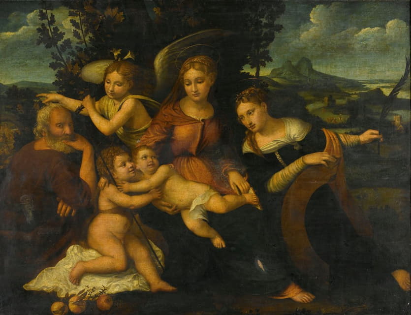 Francesco Torbido - Holy Family with Saint Catherine