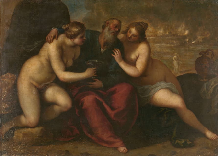 Jacopo Palma il Giovane - Lot and his Daughters
